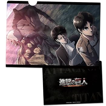 進撃の巨人　エレン　ミカサ　リヴァイ　クリアファイル　アニメガ　文教堂 エレン ミカサ リヴァイ クリアファイル 進撃の巨人 アニメガ 文教堂